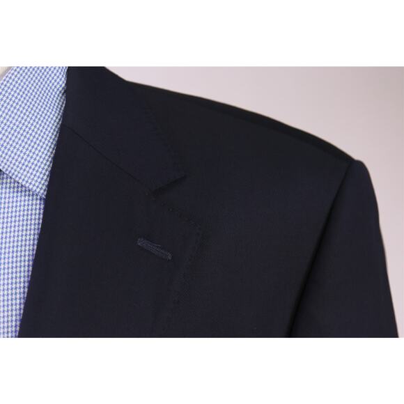 Miller Brothers Ltd Navy Blue Woven 2-Btn Wool Sportcoat Blazer 44XL - Picture 4 of 10